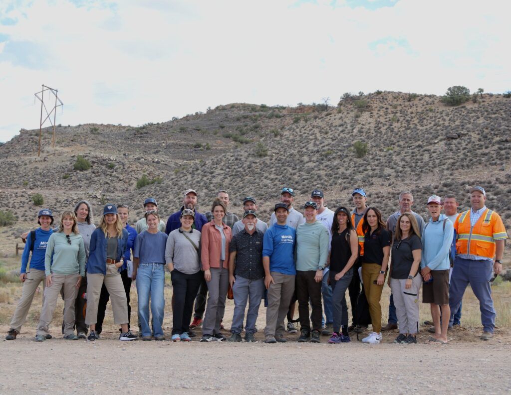 The Foundation for America’s Public Lands joined the Moab BLM Field Office, the State of Utah, and local community partners, including the Canyonlands Natural History Association, San Juan and Grand counties, UDOT, and the Utah High School Cycling League, to celebrate the near completion of the Mud Springs Trails. The project reflects a shared commitment to multiuse recreation, bringing hikers, cyclists, and e-bike riders together on a new trail system that offers visitors some of the best views of the Moab Valley and the La Sal Mountains.